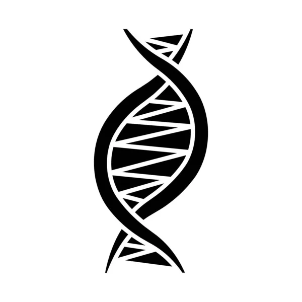 Linkshändiges Dna Helix Glyphen Symbol Dna Desoxyribonukleinsäure Nukleinsäure Chromosom Molekularbiologie — Stockvektor
