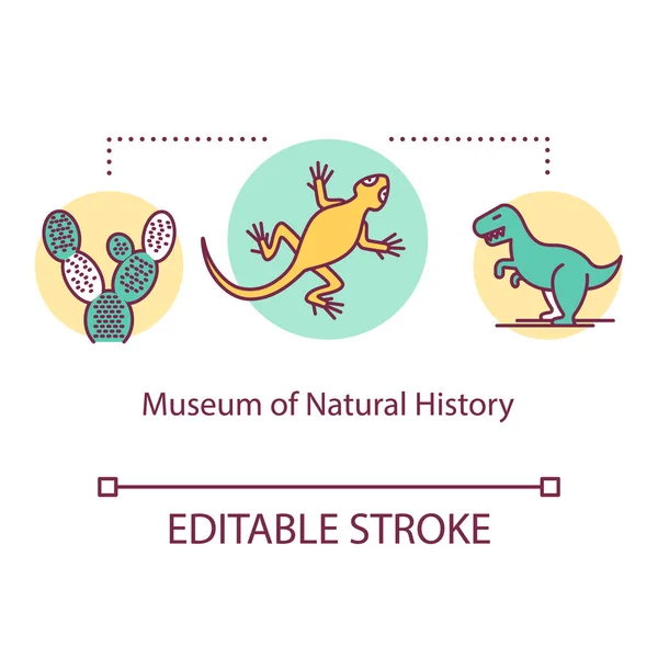 Természettudományi Múzeum Koncepció Ikon Ősi Jogász Lények Kiállítása Nemzeti Naturhistorisk — Stock Vector