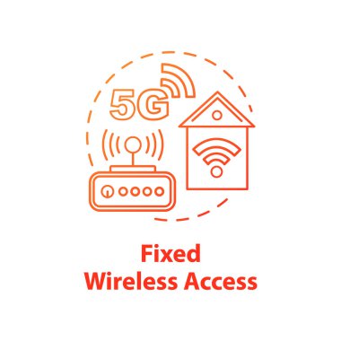 Kablosuz erişim konsepti simgesi sabitlendi. Küresel kaplama. 5g teknolo.