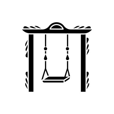 Bali salıncak simgesi. Bali 'de popüler turizm aktiviteleri. İnd