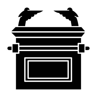 Ark of the Covenant glyph icon. Bible story. Golden Ark of God a vector Ark of the Covenant glyph icon. Bible story. Golden Ark of God a vector