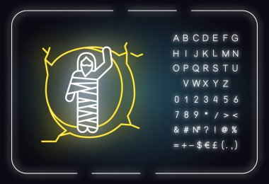 Lazarus neon ışık ikonunun yükseltilmesi. İsa 'nın dirilişi