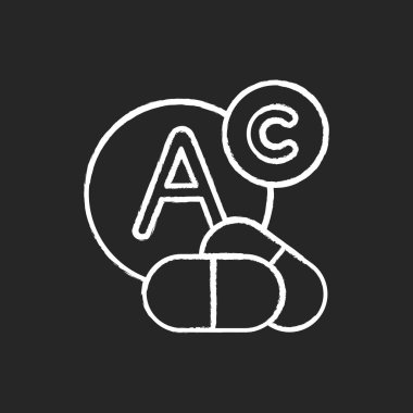 Vitamin emme simgesi. Diyet takviyesi. Multivitamin kompleksi