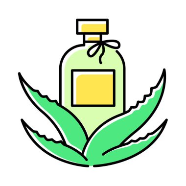 Organik losyon yeşil renk ikonu. Aloe vera ex 'li doğal krem.