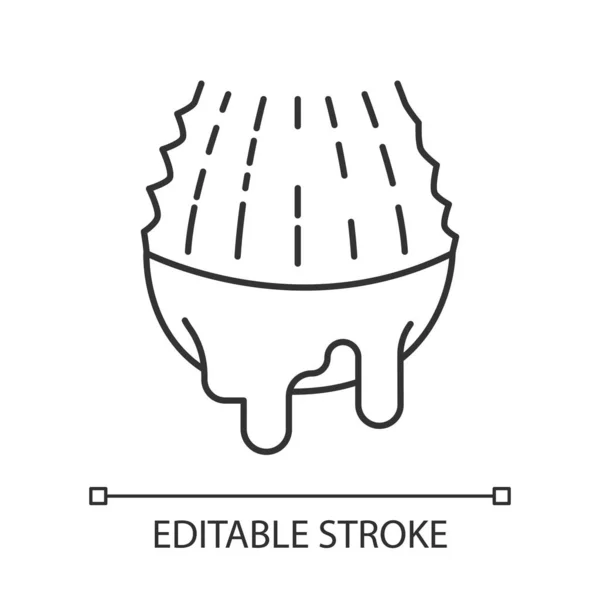 Вирізати піксель листя ідеальної лінійної піктограми. Сік алое вера. Сукупний t — стоковий вектор
