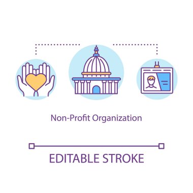 Kâr amacı gütmeyen organizasyon konsepti. Bağış yapmak ve gönüllü olmak.