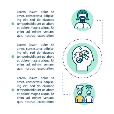 Zihinsel hastalıklar, metinli konsept simgesi. Psikolojik bozukluk.