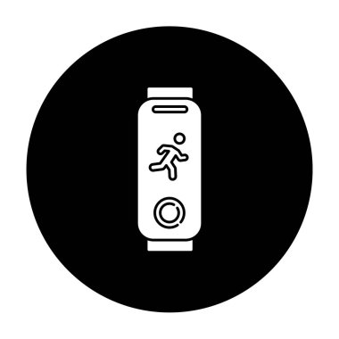 Fitness takip cihazı simgesi. Giyilebilir bir alet. Fiziksel aktivite