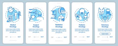 Onkoloji, konseptli mobil uygulama sayfası ekranında. Medica