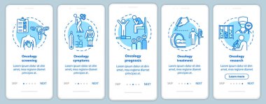 Onkoloji, konseptli mobil uygulama sayfası ekranında. Kanser