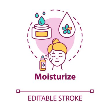 Cildi nemlendirir, yüz bakımı konsepti simgesi olur. Kozmetik ürünleri, mois