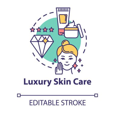 Lüks cilt bakımı, kozmetoloji konsepti ikonu. Profesyonel Cosmeti.