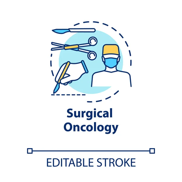 Sebészeti onkológia koncepció ikon. Műtét a tumor eltávolítására. Eljárás — Stock Vector