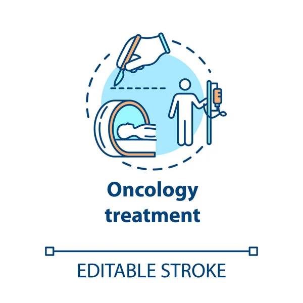 Onkologisches Behandlungskonzept. Chemotherapie, chirurgische und Radi — Stockvektor