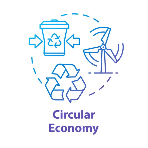 Ícone de conceito de economia circular. loop industrial infinito. Sustentar — Vetor de Stock