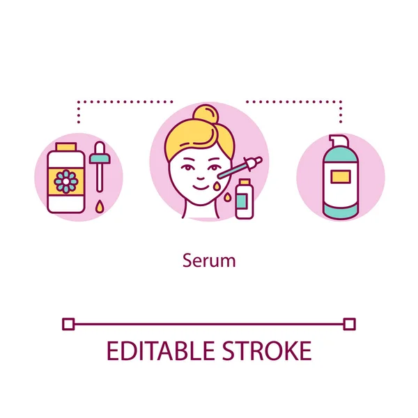Serum concept icon. Essential oil. Moisturizing liquid for face — Stock Vector