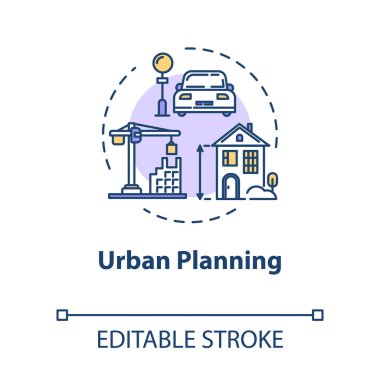 Urban planning concept icon. Infrastructure and transportation. 