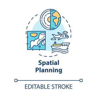 Spatial planning concept icon. Public sector. Region development