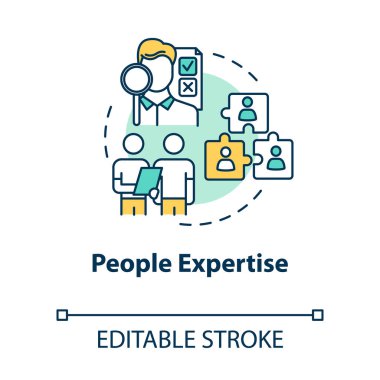 İnsanların uzmanlık alanı konsept ikonu. İnsan kaynakları. İşbirliği 