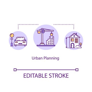 Urban planning concept icon. City development and construction i