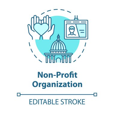 Kâr amacı gütmeyen organizasyon konsepti. Gönüllü olmak ve iyi niyet.