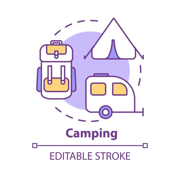 Camping concept icon. Outdoor recreation, backpacking, hiking id