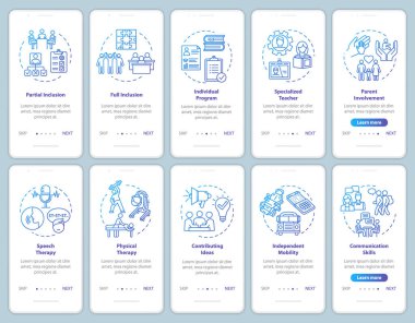 Mobil uygulama sayfası ekranında konseptli özel program