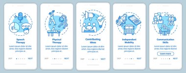 Mobil uygulama sayfası ekranında konseptli özel program