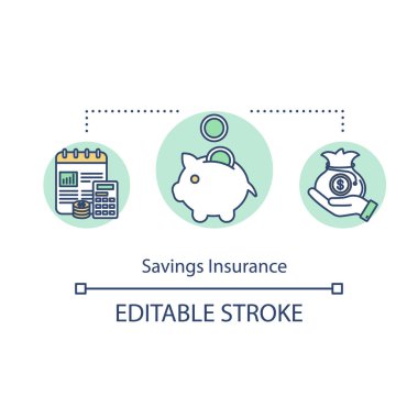 Tasarruf sigortası konsepti. Banka planı. Para planı. Depozito