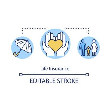 Hayat sigortası konsepti ikonu. Genel koruma. Emeklilik planı
