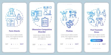 Mobil uygulama sayfasında kavramları olan zihinsel bozukluklar