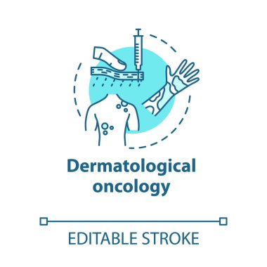 Dermatolojik onkoloji konsepti ikonu. Cilt kanseri farkındalığı