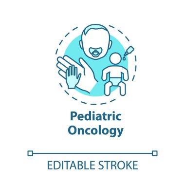 Pediatrik onkoloji konsepti ikonu. Çocuk sağlığı hizmetleri. Çocukluk...