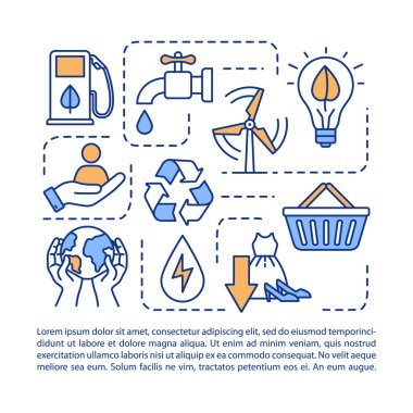 Responsible consumption concept icon with text. Ecology and envi