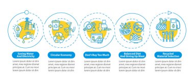 Responsible consumption vector infographic template. Recycling a