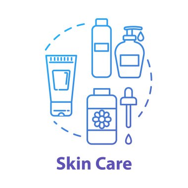 Skin care, beauty, cosmetic products concept icons set. Skin you