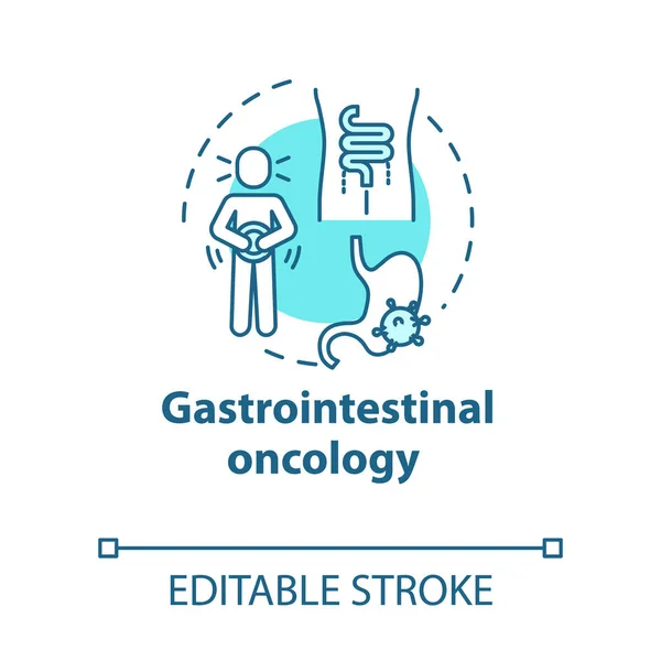 Gastrointestinal onkoloji konsept ikonu. Enterovirüs teşhisi. — Stok Vektör