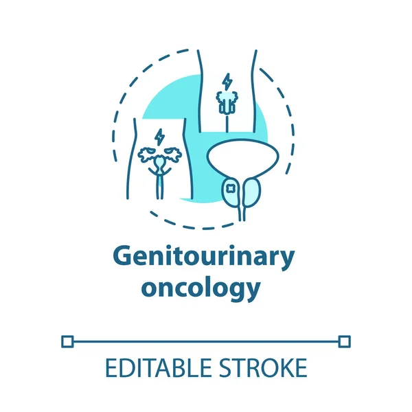 Icono del concepto de oncología genitourinaria. Sistema reproductivo humano d — Archivo Imágenes Vectoriales