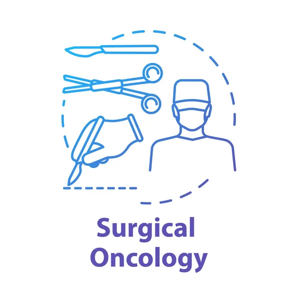 Icona del concetto di oncologia chirurgica. Chirurgia per rimuovere il tumore. Procedura — Vettoriale Stock