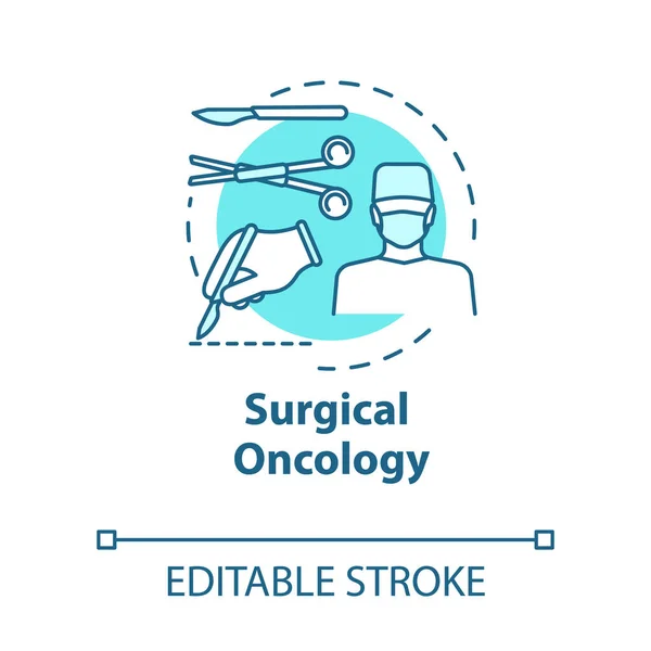 Sebészeti onkológia koncepció ikon. Műtét a tumor eltávolítására. Eljárás — Stock Vector