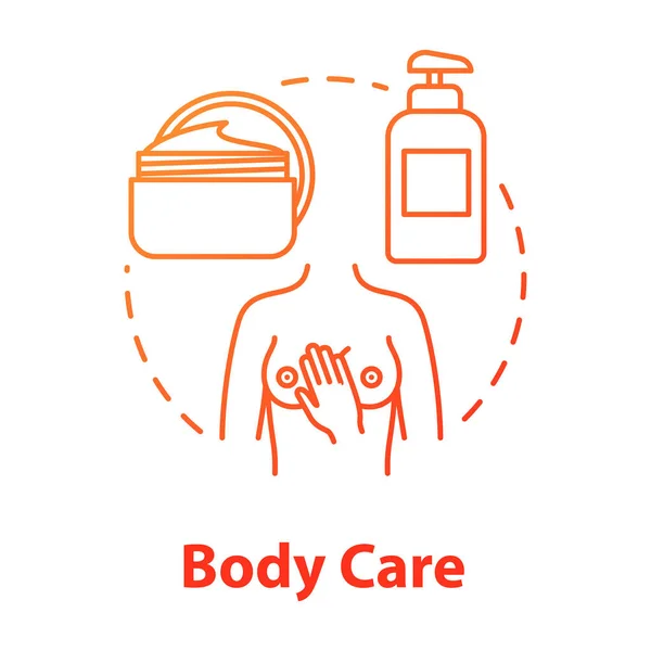 Body care, massage, relax concept icon. Salon spa procedure, fem — Stock Vector