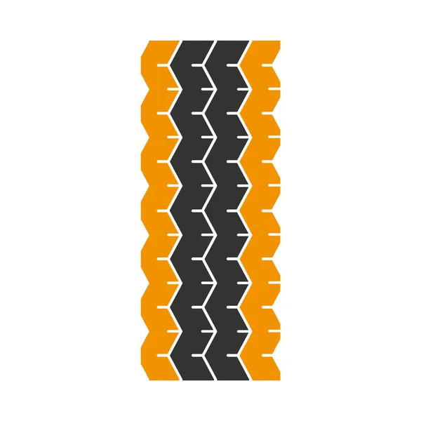 Track Lauffläche Schwarz Und Gelb Rgb Farbsymbol Detaillierte Markierungen Von — Stockvektor