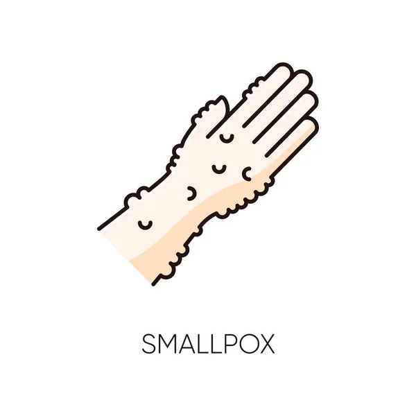 Icono Color Smallpox Rgb Enfermedad Dermatológica Contagiosa Enfermedad Infecciosa Síntoma — Vector de stock