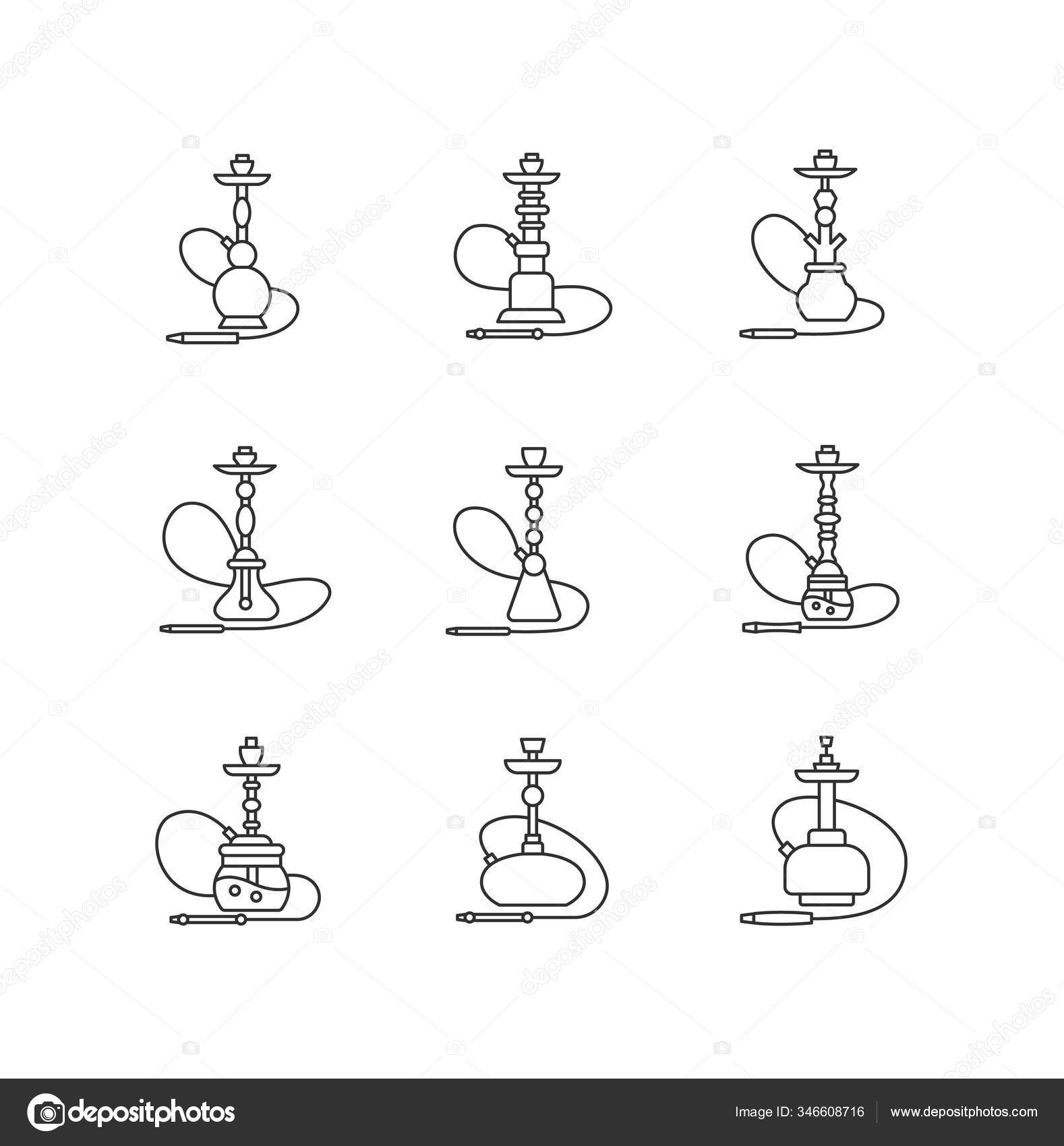 Hookah Pixel Perfect Linear Icons Set Shisha Wire Sheesha House Vector Image By C Bsd Vector Stock Hookah Pixel Perfect Linear Icons Set Shisha Wire Sheesha House Vector Image By C Bsd Vector Stock