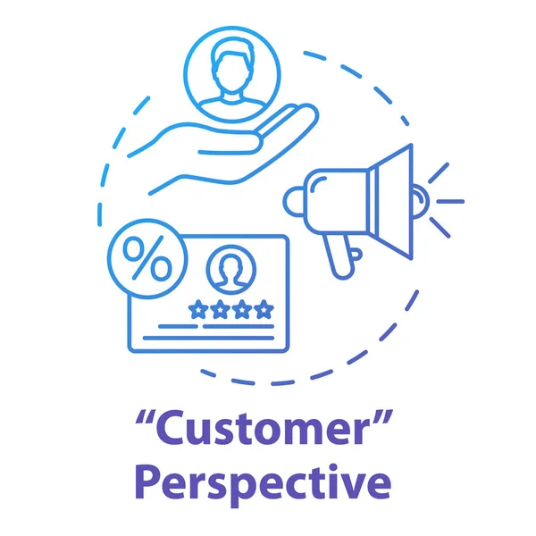 Ref Customer Perspective Icon Перспектива Движения Потенциальные Клиенты Зрители Перспектива — стоковый вектор