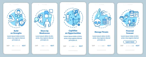 Aufbau Von Stärke Auf Dem Bildschirm Der Mobilen App Seite — Stockvektor