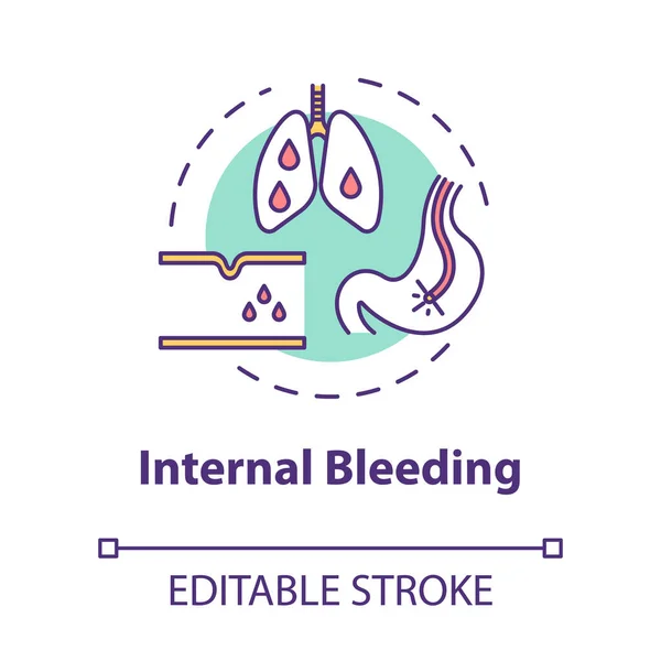 Internal Bleeding Concept Icon Disease Symptom Injury Result Hemorrhage Circulatory — Stock Vector