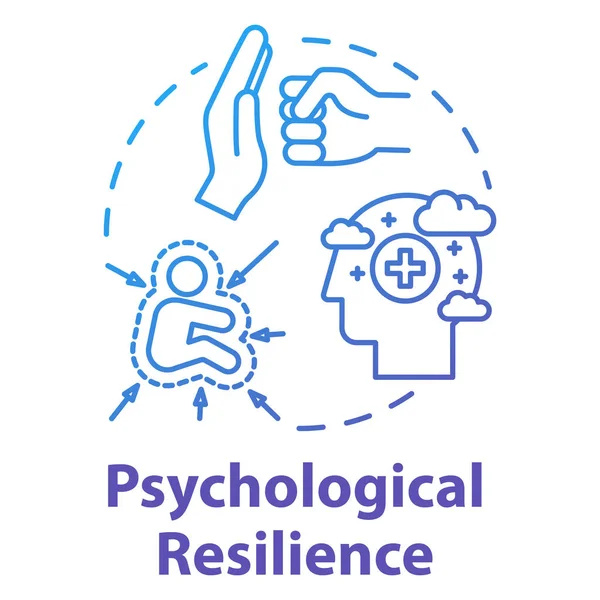 Psychological Resilience Concept Icon Stress Protection Ability Emotionally Cope Crisis — Stok Vektör