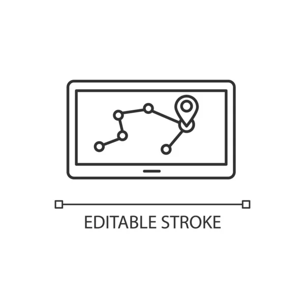 Kişisel Navigasyon Asistanı Pikseli Mükemmel Doğrusal Simge Seyir Subayı Pna — Stok Vektör