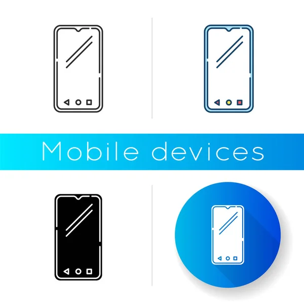 Smartphone Icoon Mobiel Mobieltje Zakken Personal Computer Mobiele Telefoon Touchscreen — Stockvector